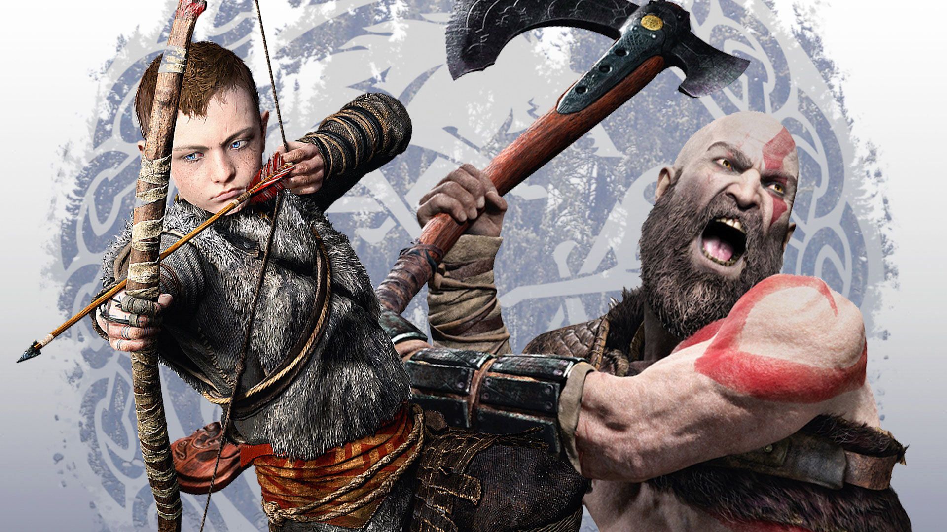 کریتوس و آترئوس مشغول نبرد در بازی God of War