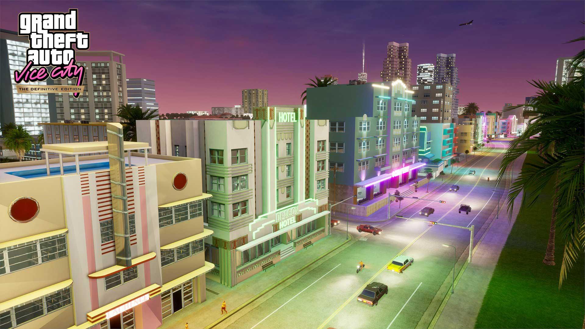 ماشین ها در شهر نسخه ریمستر بازی GTA Vice City راک استار