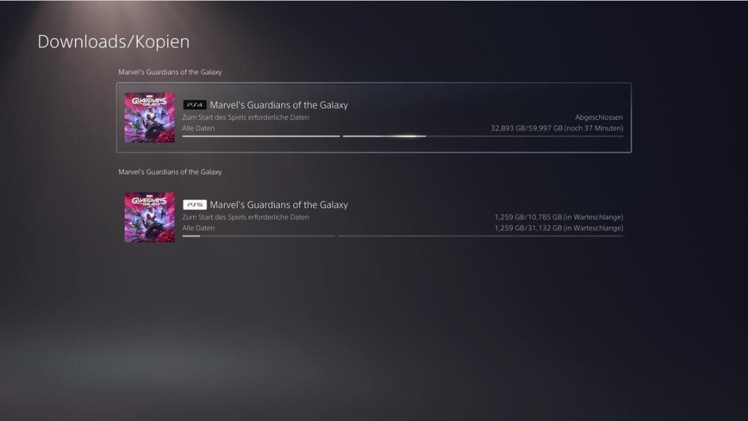 حجم بازی Marvel's Guardians of the Galaxy در PS4 و PS5