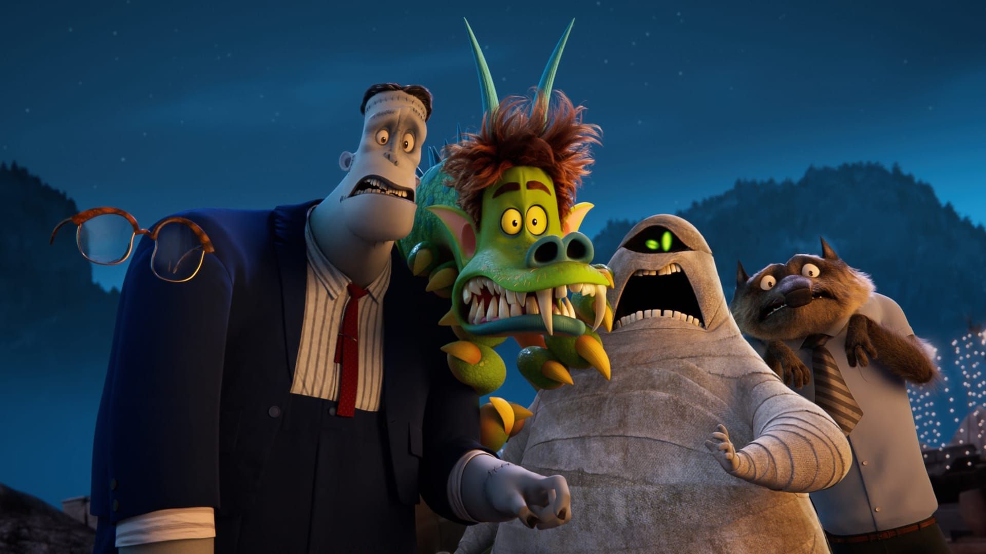 ظاهر وحشت زده شخصیت های هتل ترانسیلوانیا در انیمیشن Hotel Transylvania: Transformania