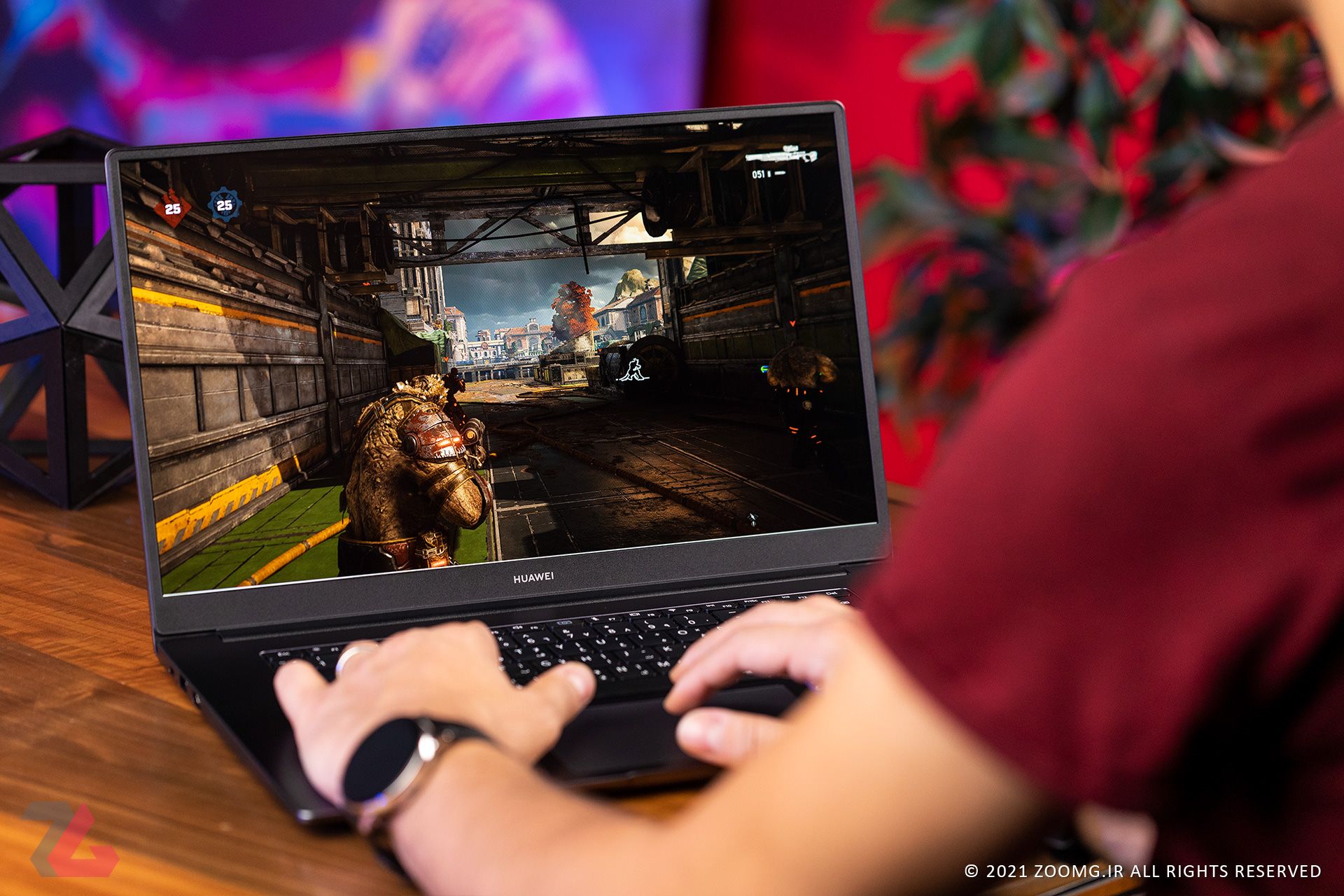 اجرای بازی Gears 5 روی Matebook D15 2021