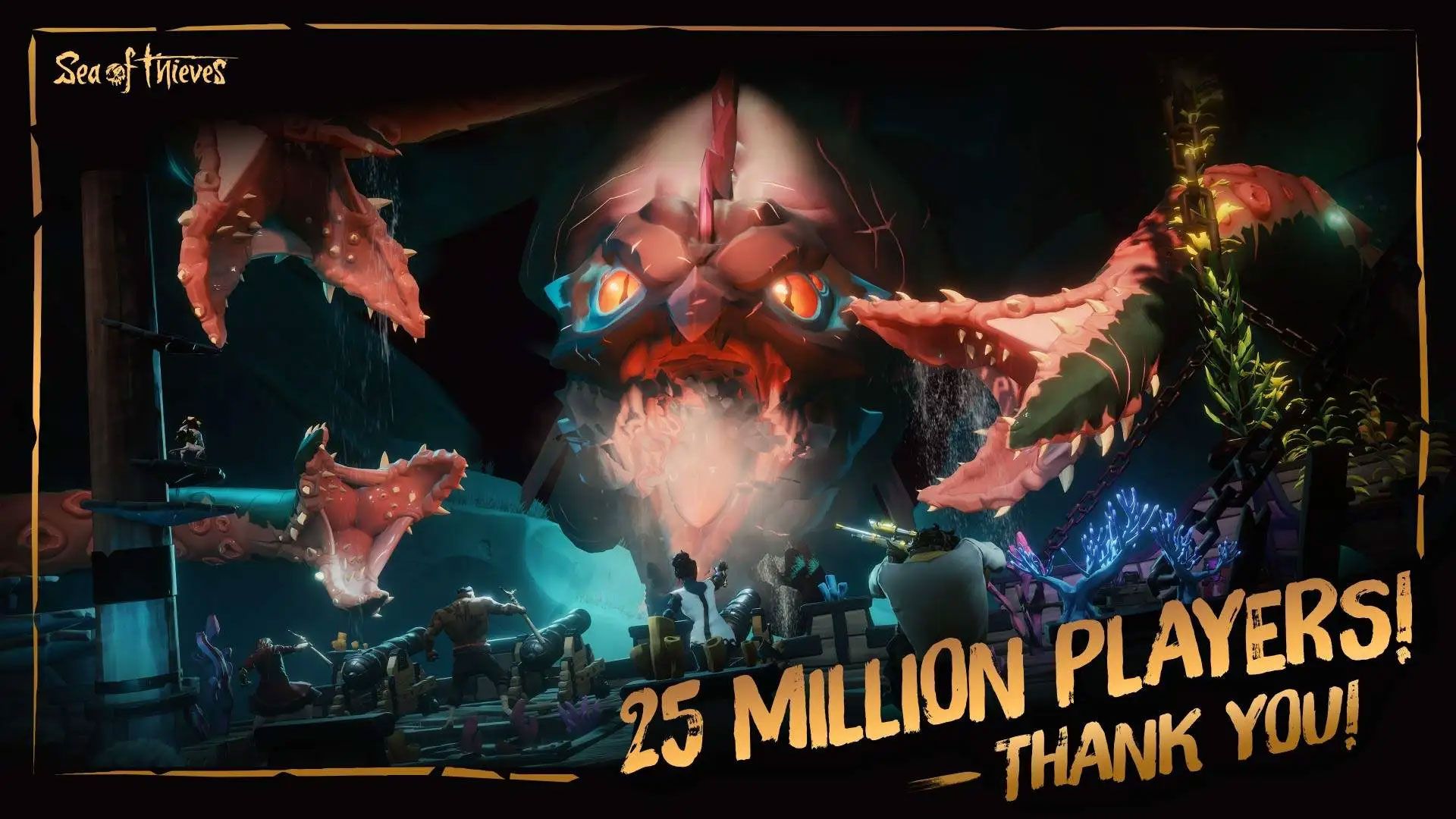پوستر Sea of Thieves به مناسبت ۲۵ میلیونی شدن بازیکنان آن