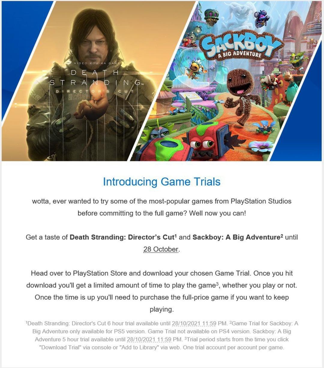 قابلیت Game Trials پلی استیشن 5