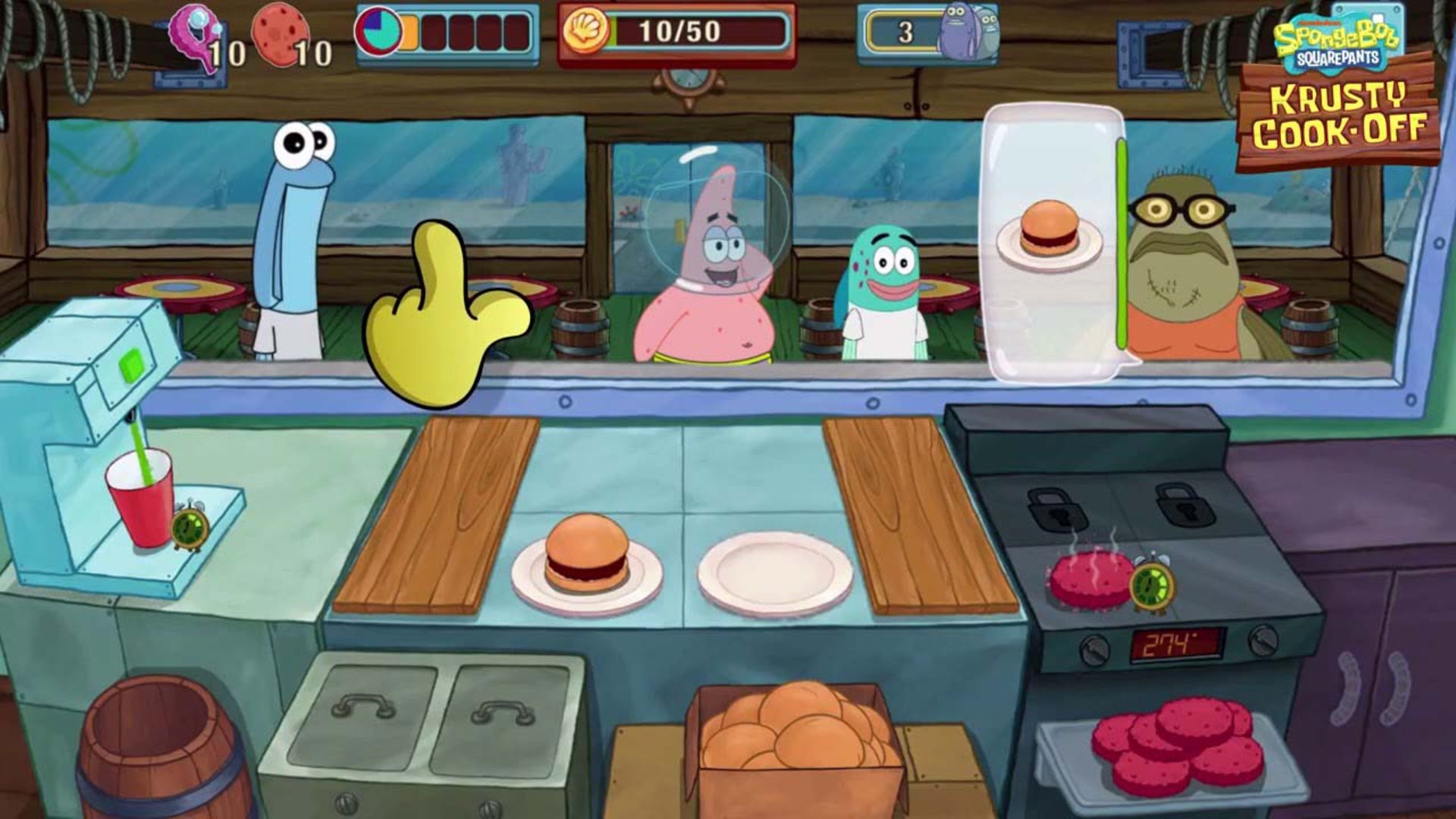 شخصیت پاتریک در  SpongeBob: Krusty Cook-Off