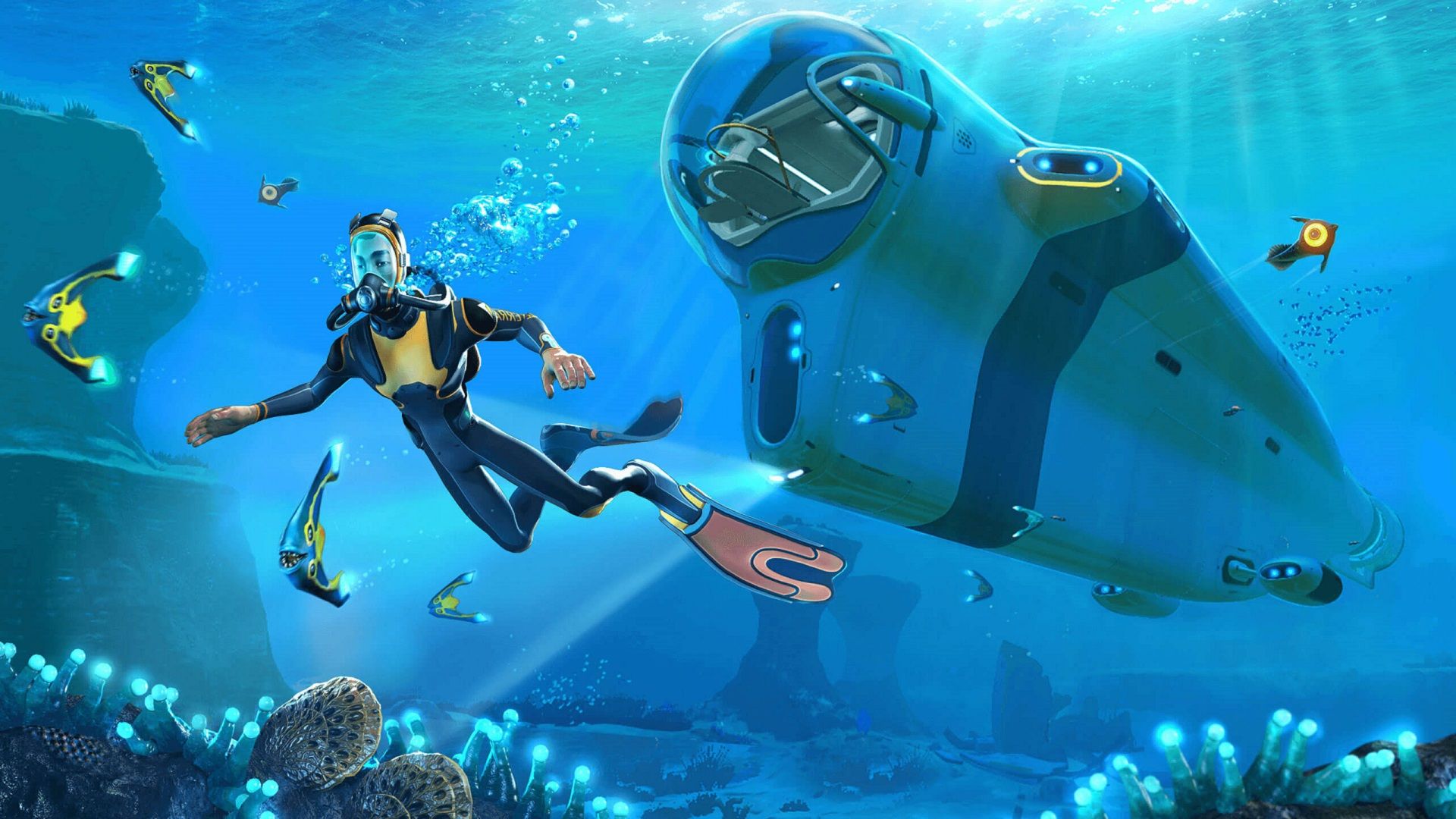 نمایی از بازی Subnautica