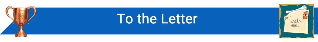 تروفی To the Letter