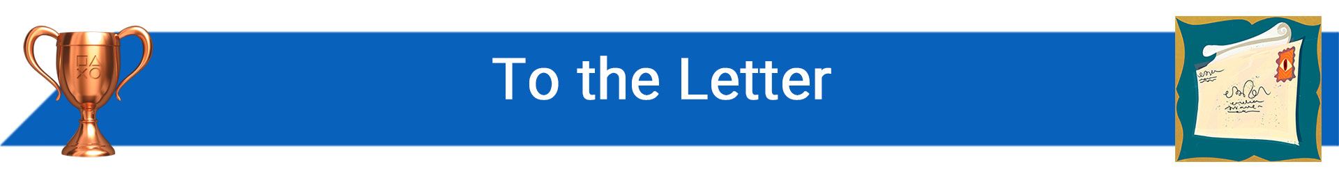 تروفی To the Letter
