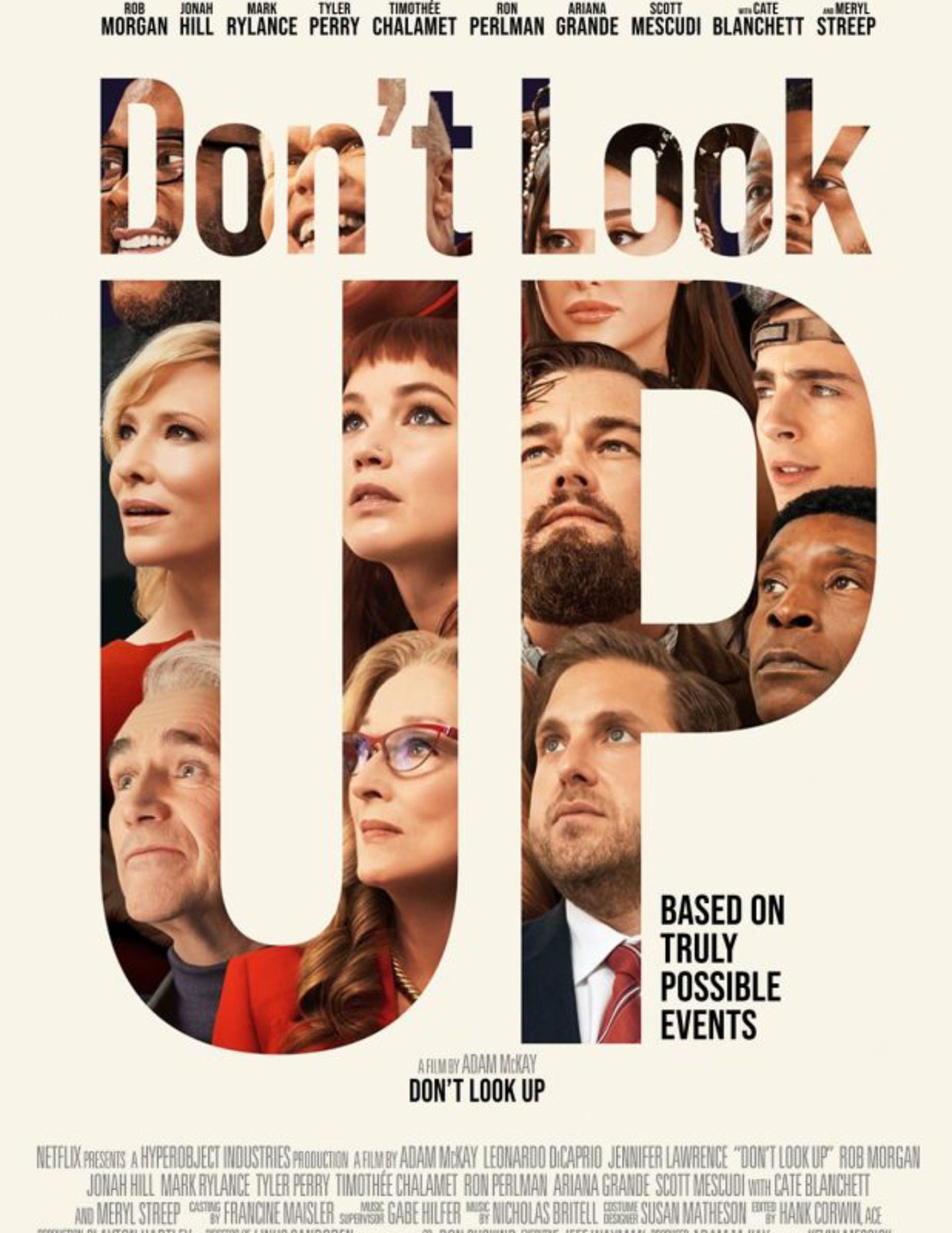 بازیگران فیلم پرستاره Don’t Look Up در پوستر تازه فیلم