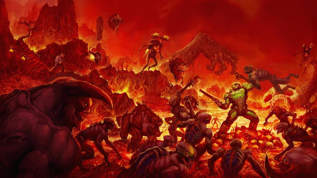 محیط جهنم در بازی Doom 2016
