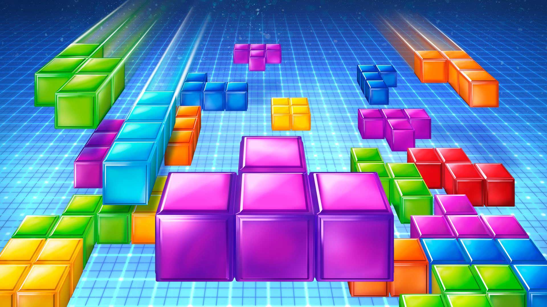 رنگ های گوناگون در والپیپر باکیفیت تتریس (مجموعه بازی Tetris)