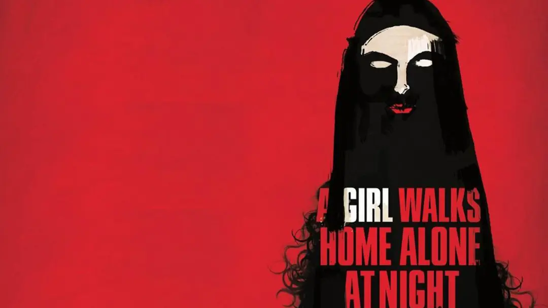 پوستر فیلم A Girl Walks Home Alone at Night به کارگردانی آنا لیلی امیرپور