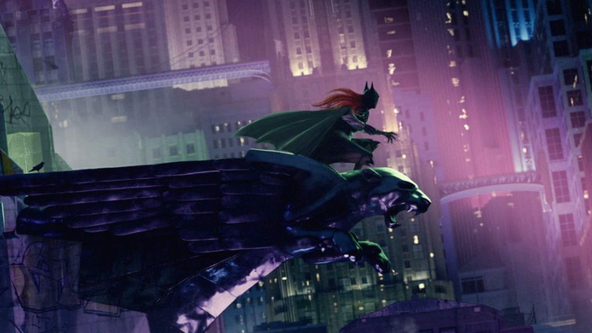 بت گرل در حال تماشا گاتهام در کانسپت آرت فیلم Batgirl