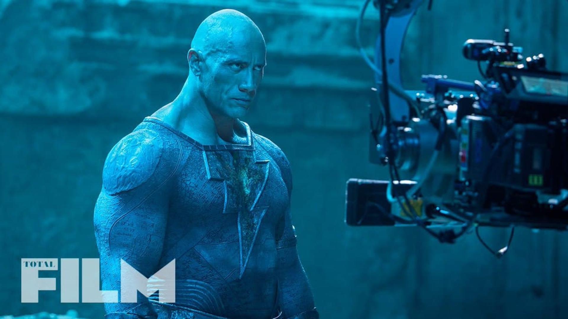 دواین جانسون در نقش بلک ادم در پشت صحنه فیلم Black Adam