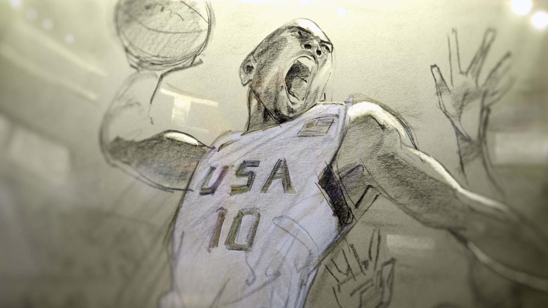 کوبی برایانت در انیمیشن کوتاه Dear Basketball فریاد می‌زند
