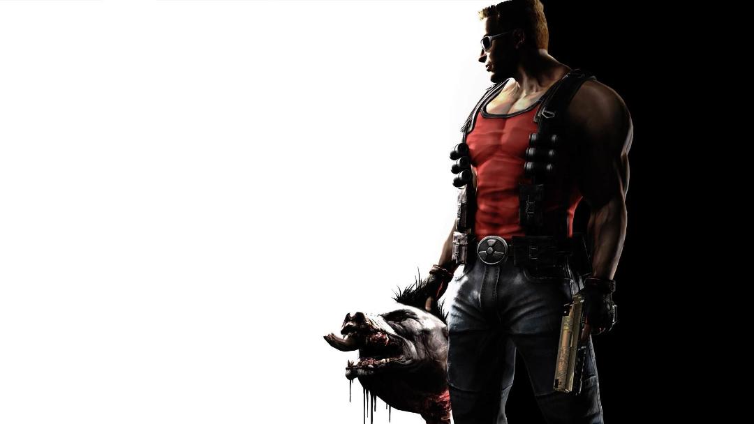 دوک همراه سر دشمن در بازی Duke Nukem Forever