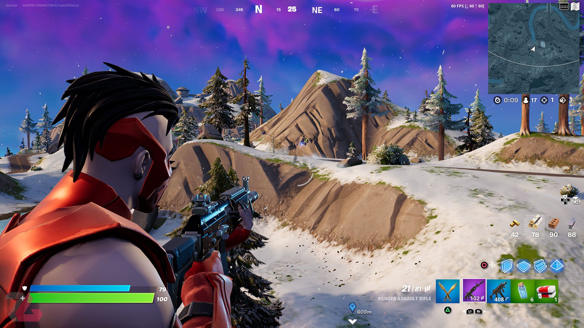 تیراندازی و نمایش محیط‌های برفی فورتنایت چپتر ۳