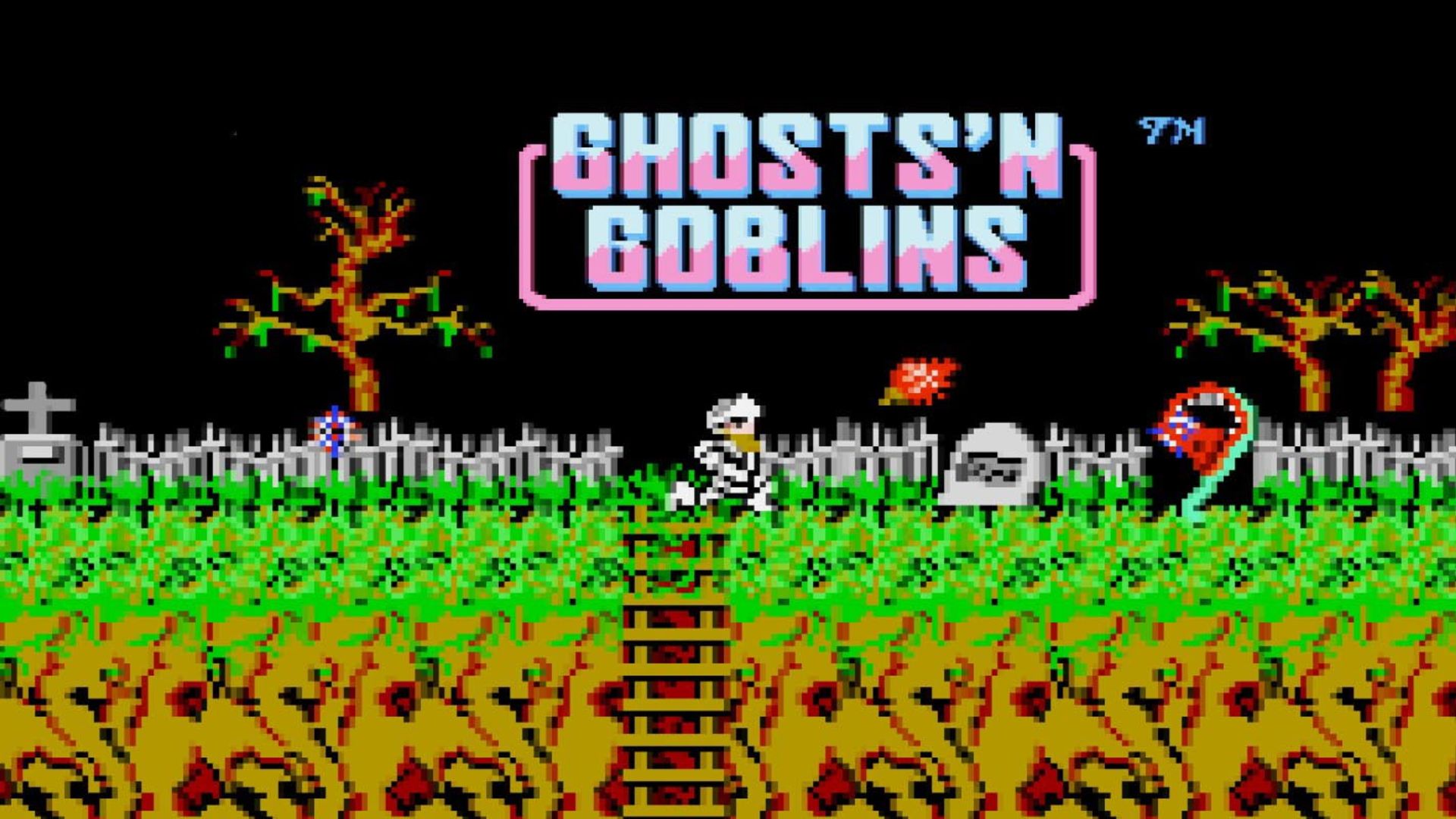 مبارزه شوالیه در بازی Ghosts & Goblins