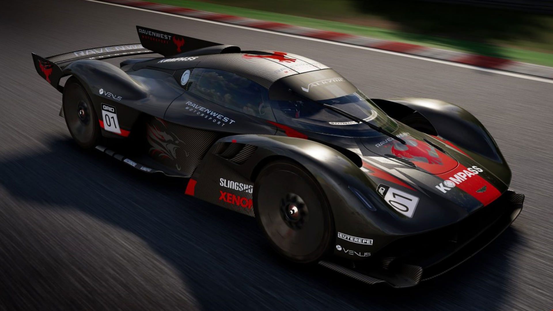 اتومبیل پرشتاب مشکی رنگ بازی GRID Legends