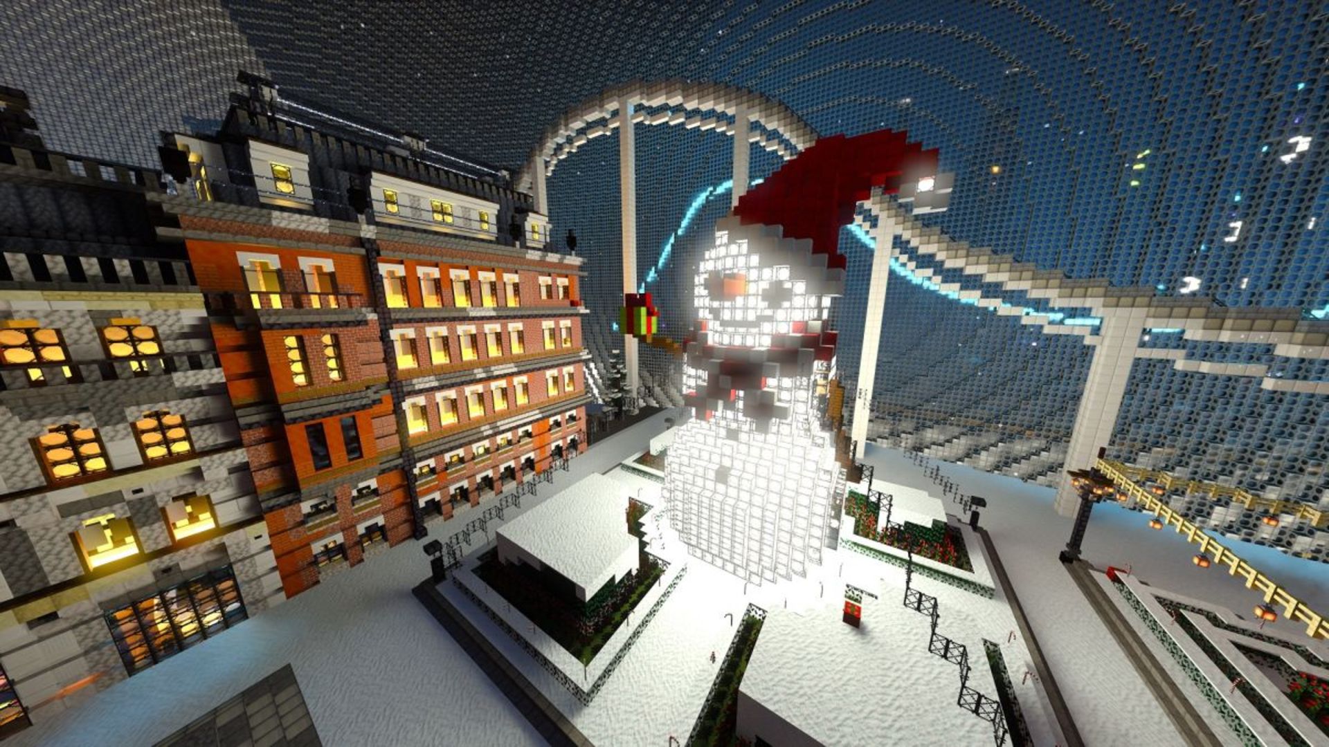آدم برفی نقشه بازی Minecraft Winter Wonderland