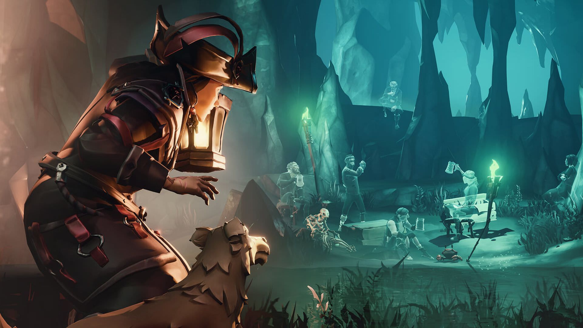 کاراکتر Sea Of Thieves در مقابل ارواح دزدان دریایی