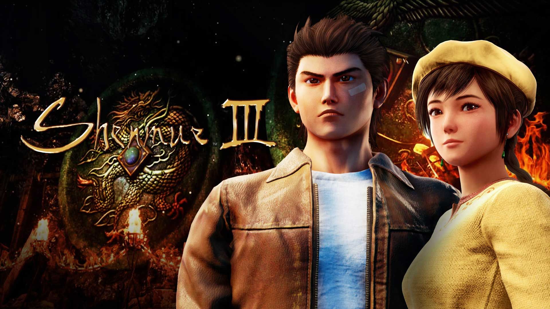 دختر آسیایی با لباس زرد و پسر با کت چرمی در بازی Shenmue 3/بازی Shenmue III