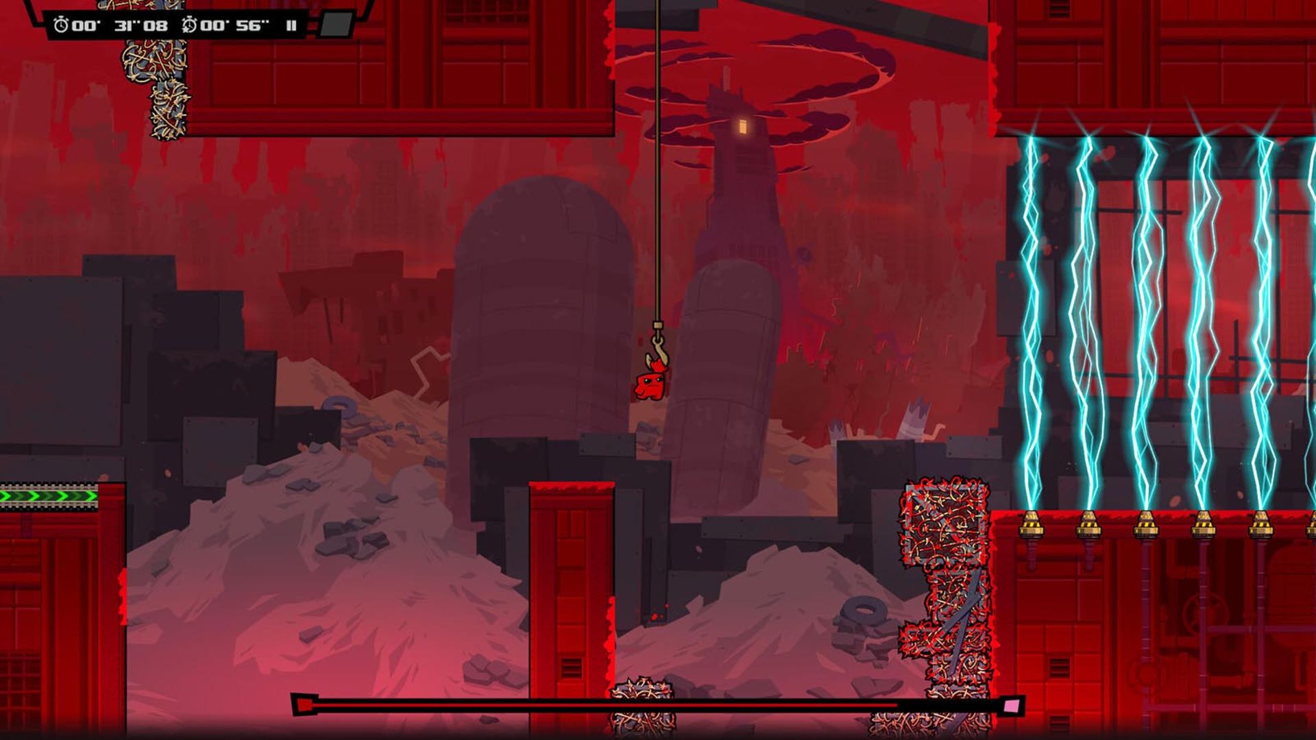 گذشتن از موانع در Super Meat Boy