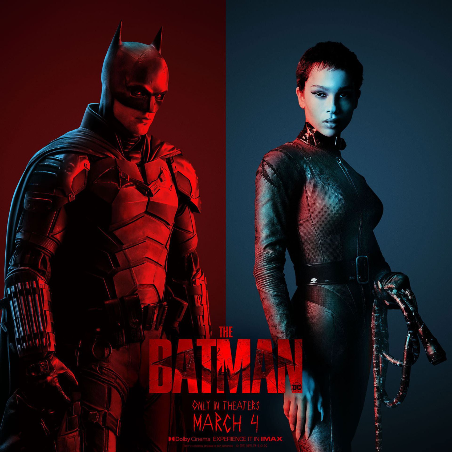 پوستر بتمن و زن گربه ای در فیلم The Batman
