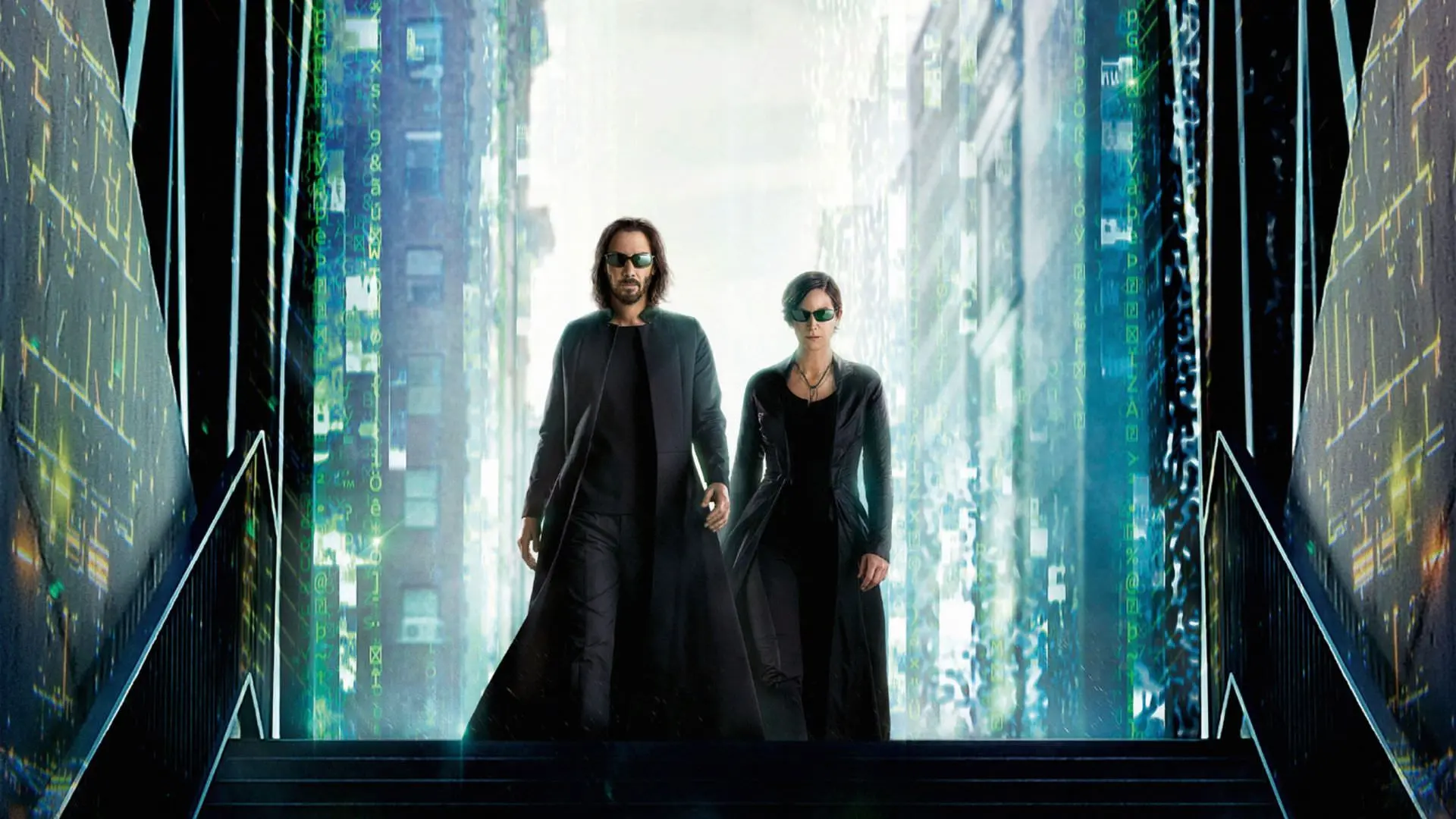 نئو و ترینیتی در پوستر فیلم The Matrix Resurrections