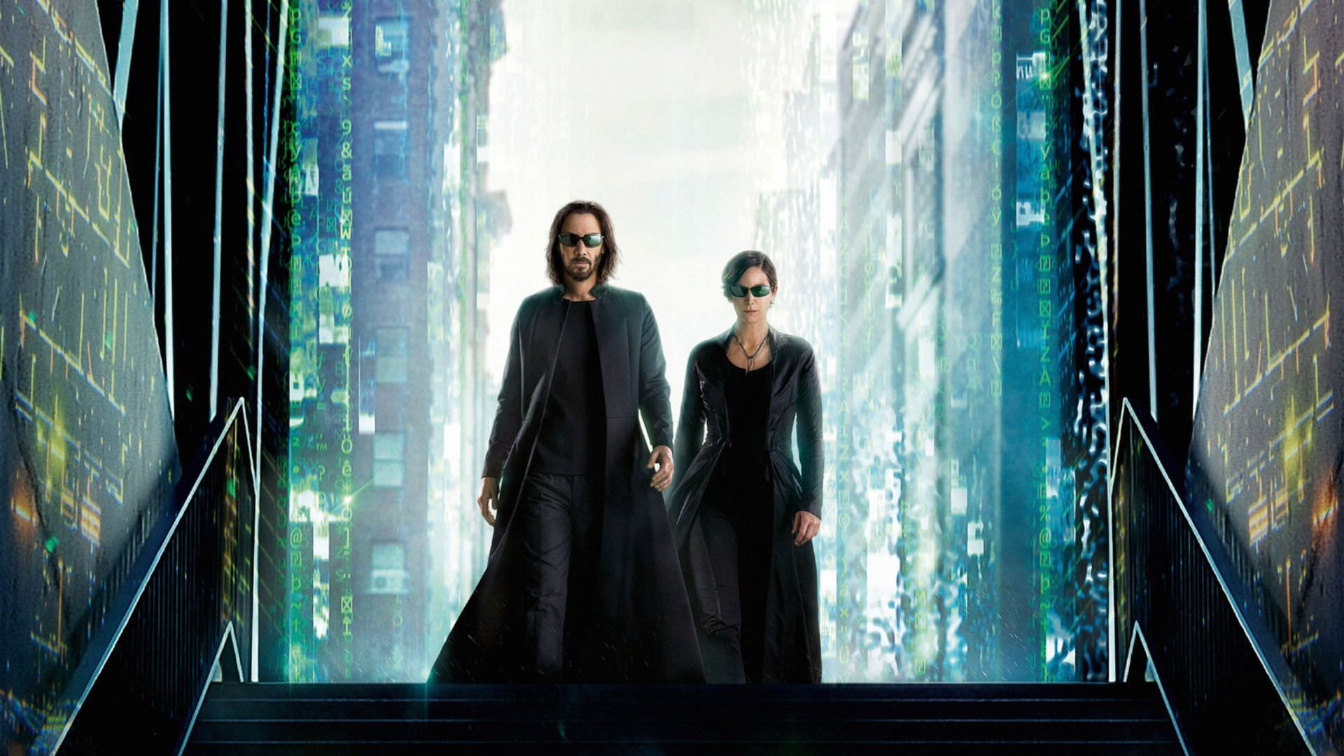 نئو و ترینیتی در پوستر فیلم The Matrix Resurrections
