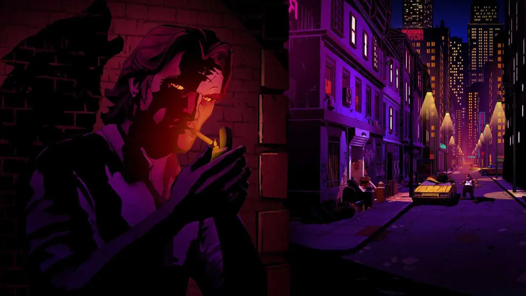 نورهای نئونی شهر بازی The Wolf Among Us شرکت Telltale Games
