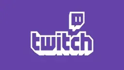 لوگوی سفید رنگ پلتفرم توییچ (Twitch) روی پس‌زمینه بنفش