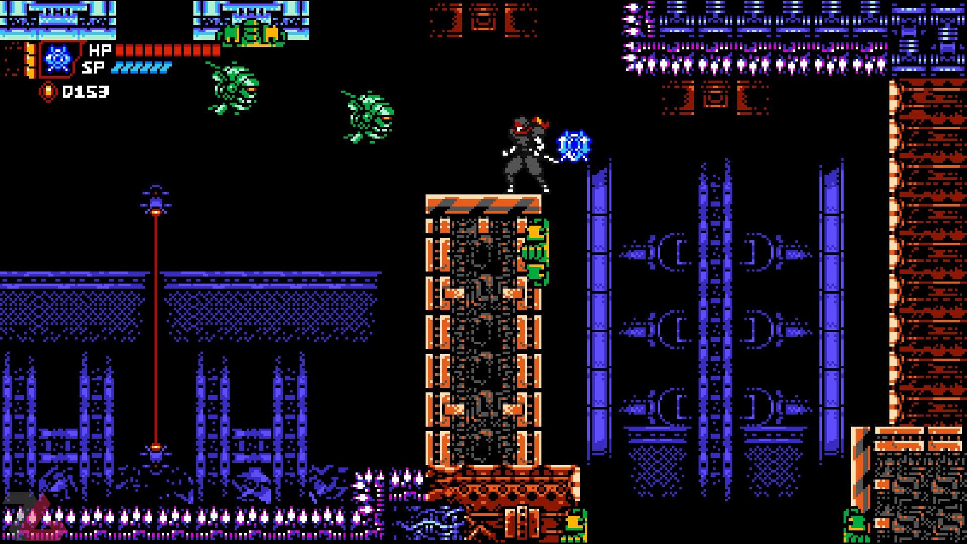 مرحله پر از تیغ در Cyber Shadow