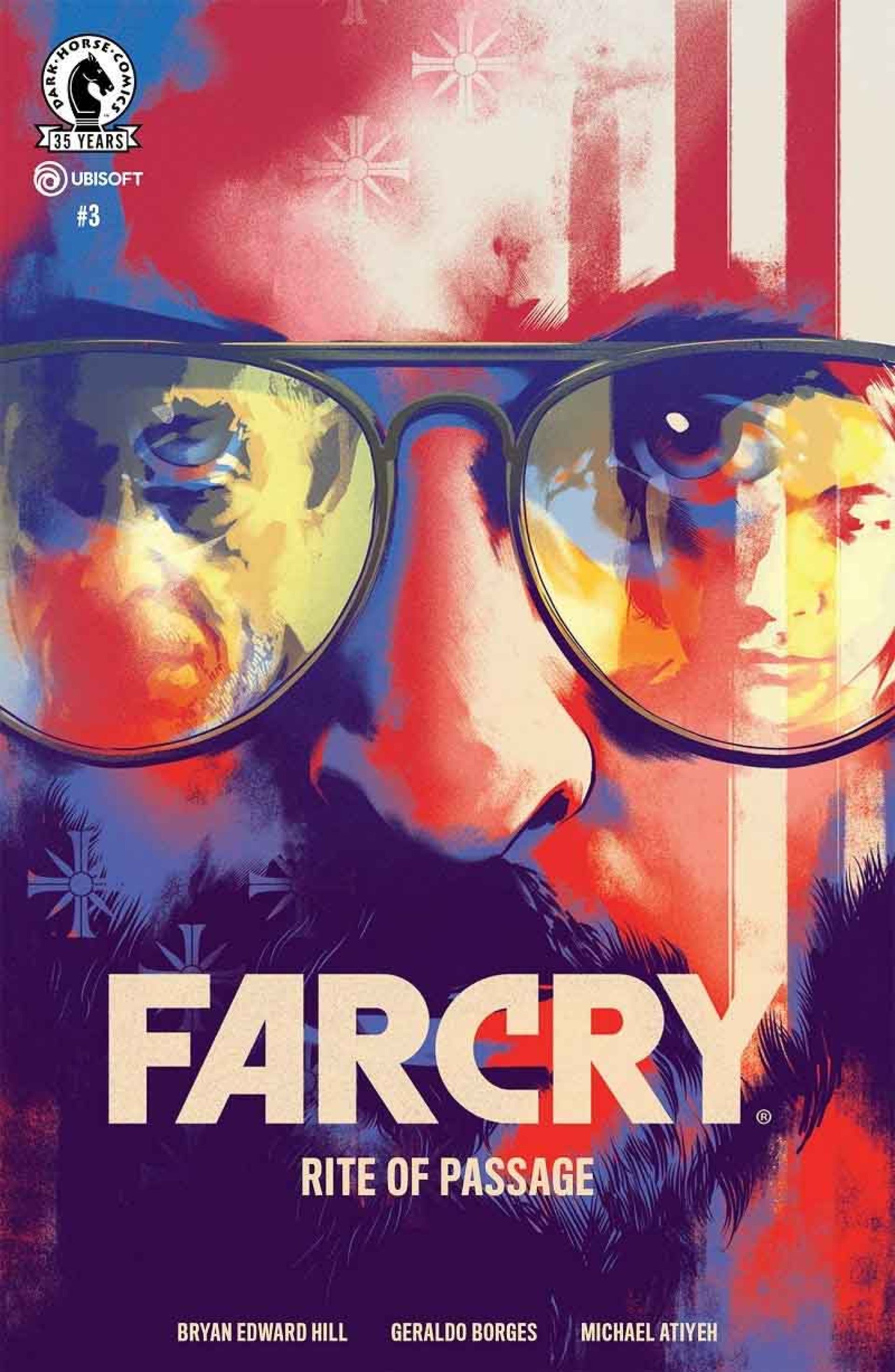 جوزف سید از بازی Far Cry 5 روی جلد قسمت سوم سری کتاب کمیک Far Cry: Rite of Passage 