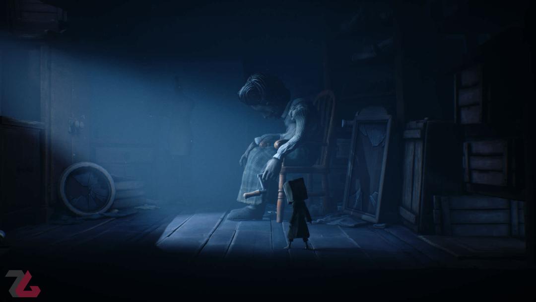مونو در کنار جسد در little nightmares 2