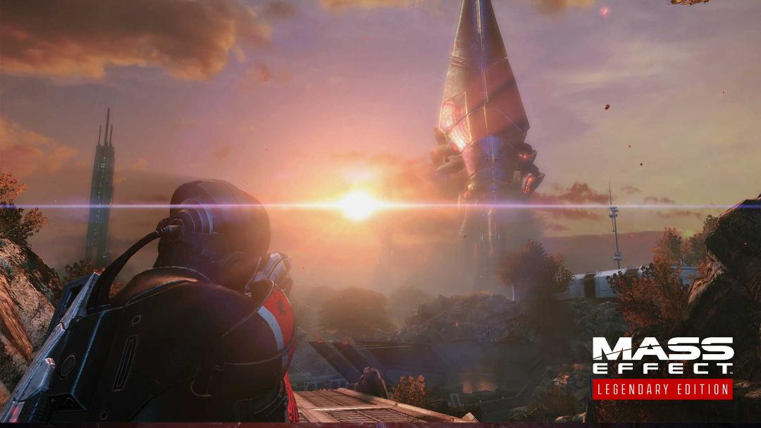 نشانه گیری با تفنگ به سمت نور در بازی Mass Effect Legendary Edition الکترونیک آرتز
