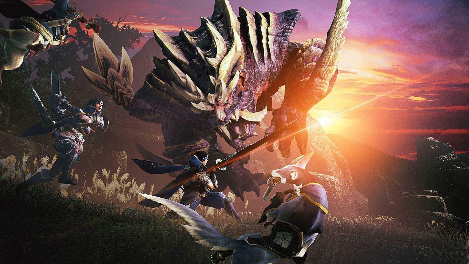  مبارزه با هیولا در بازی Monster Hunter Rise
