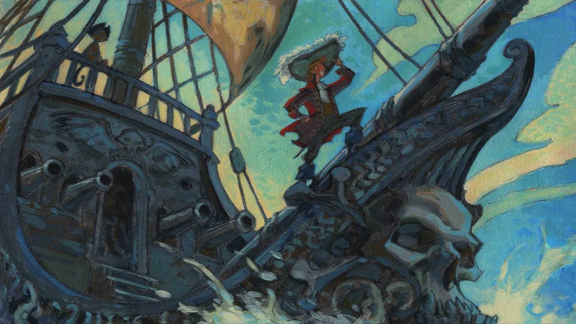 گای‌براش روی کشتی در انیمیشن سینمایی The Curse of Monkey Island