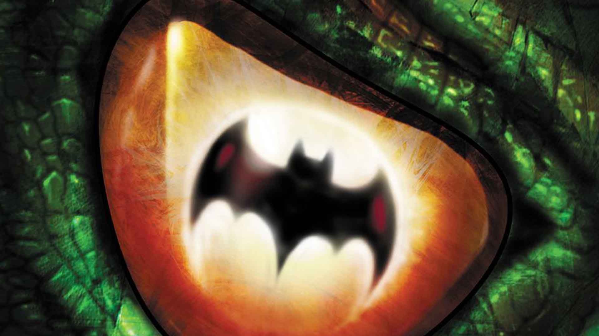 موجودی سبز رنگ روی جلد سری کتاب کمیک Batman: Reptilian