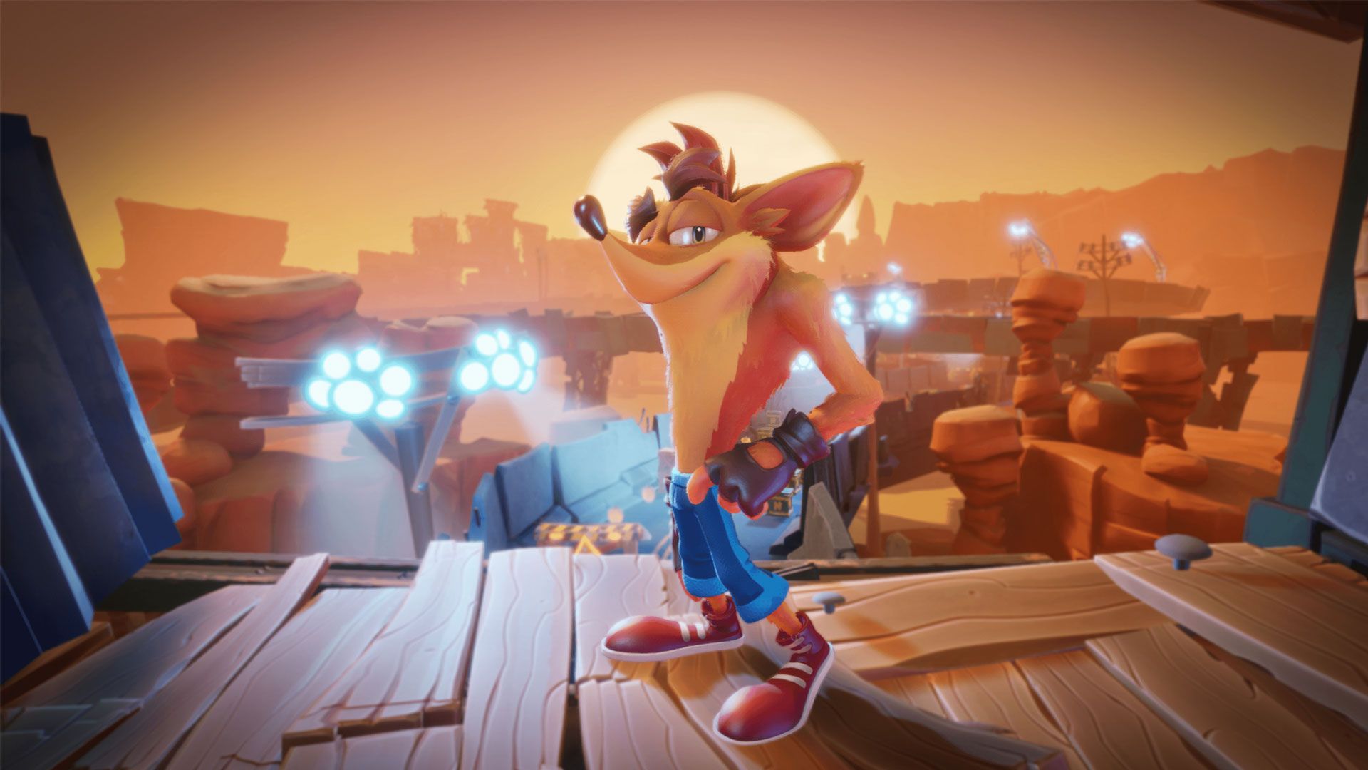 کرش و نگاه کردن به دوربین در Crash Bandicoot 4