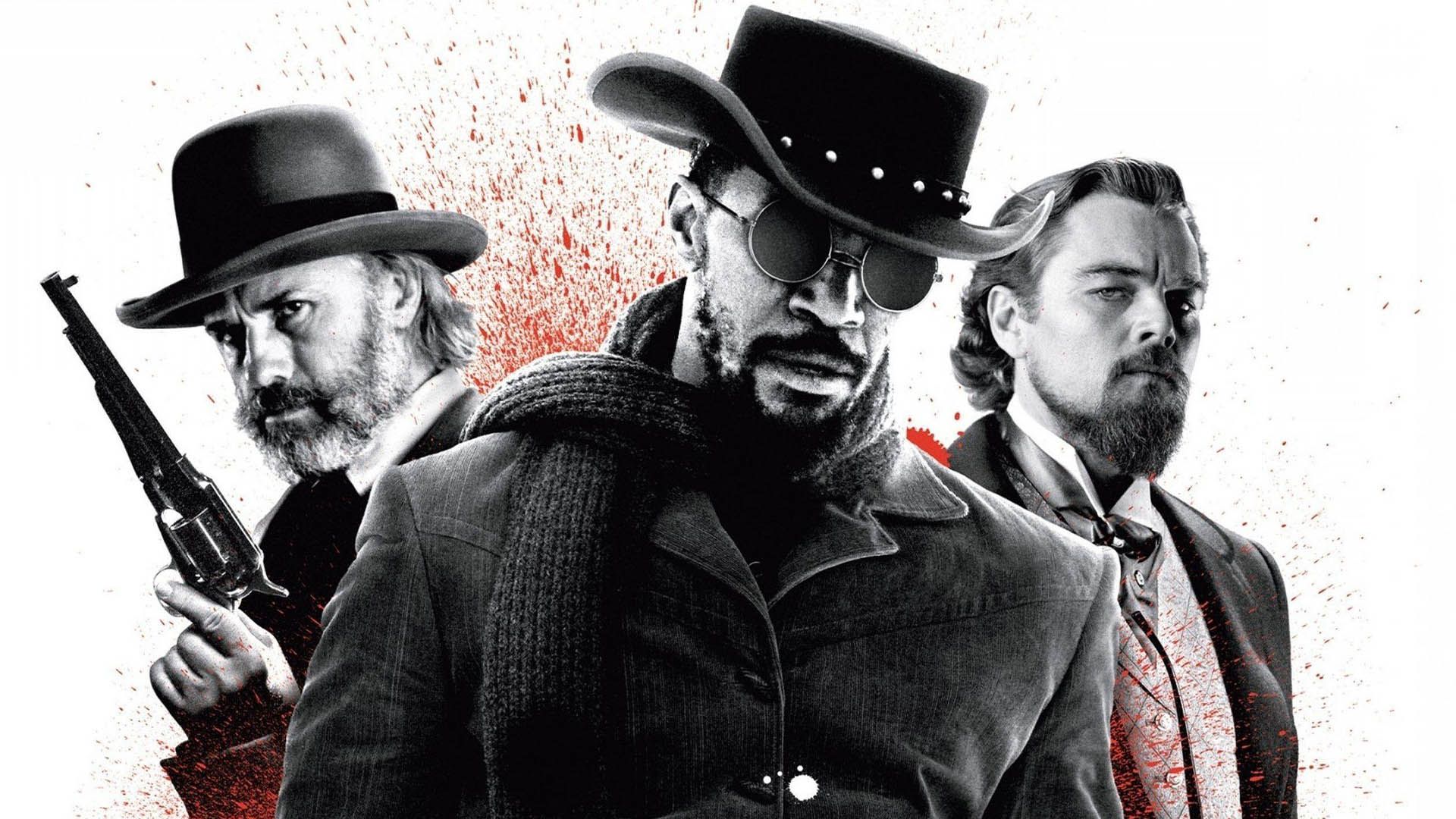 کاور فیلم django unchained با ایفای نقش لئوناردو دی‌کاپریو و جیمی فاکس