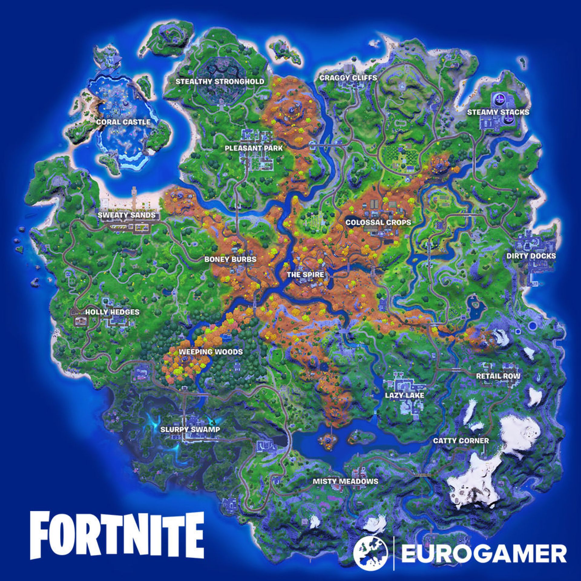 نقشه فصل ششم فورتنایت چپتر ۲