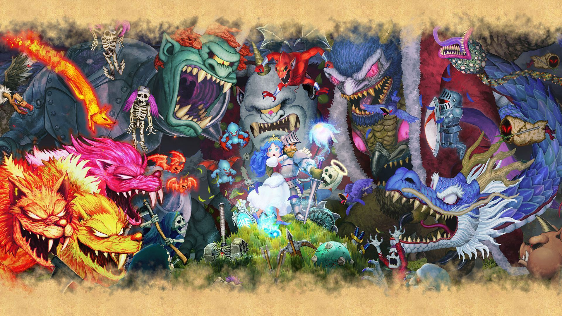 آرتور و پرینسس در بازی Ghosts 'n Goblins Resurrection