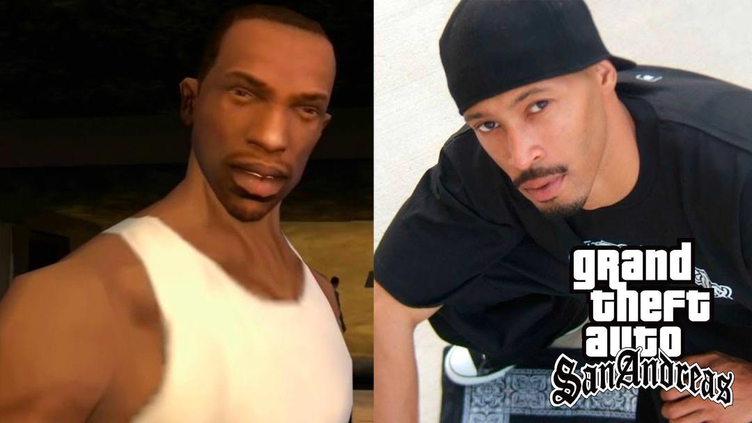 شخصیت CJ از GTA: San Andreas درکنار یانگ می‌لی