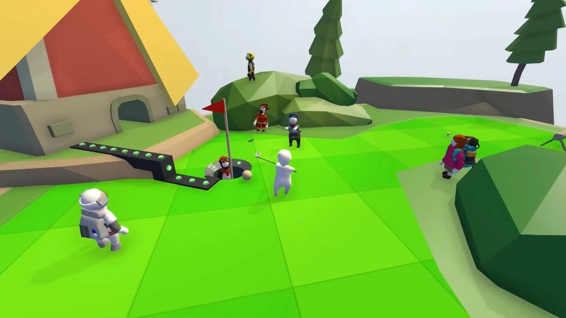 گلف بازی کردن در Human Fall Flat