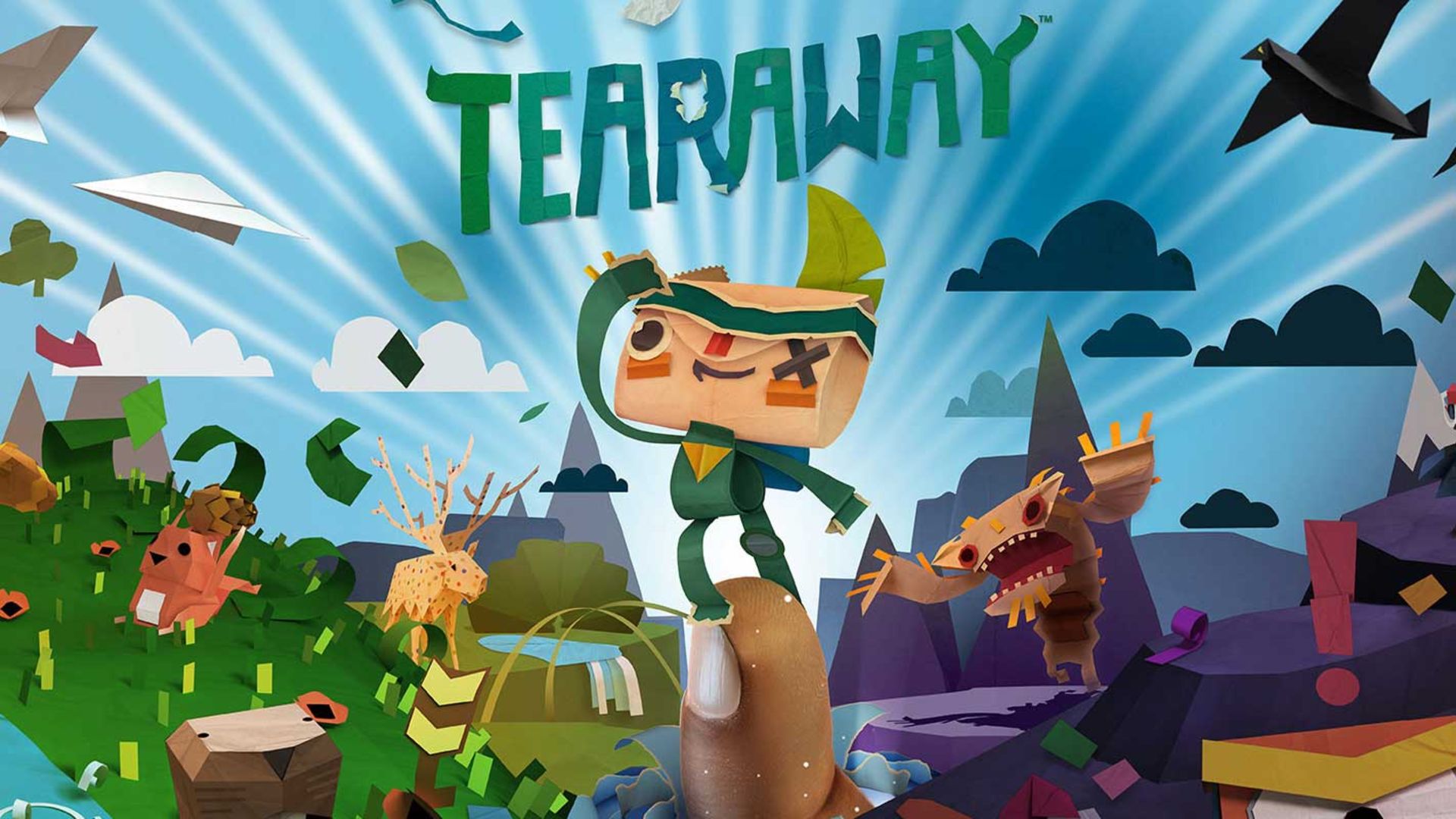 نگاه شخصیت به دوردست در طرح جذاب بازی Tearaway سونی، پلی استیشن و مدیا مولکول