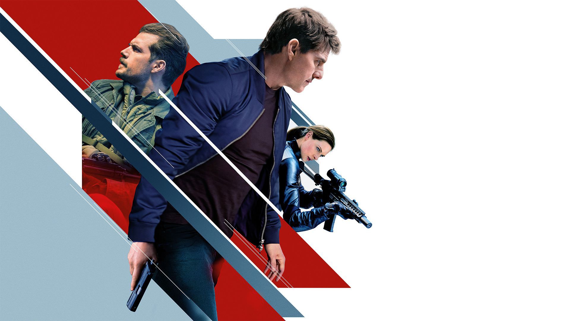 تام کروز، هنری کویل و ربکا فرگوسن در پوستر فیلم Mission Impossible: Fallout