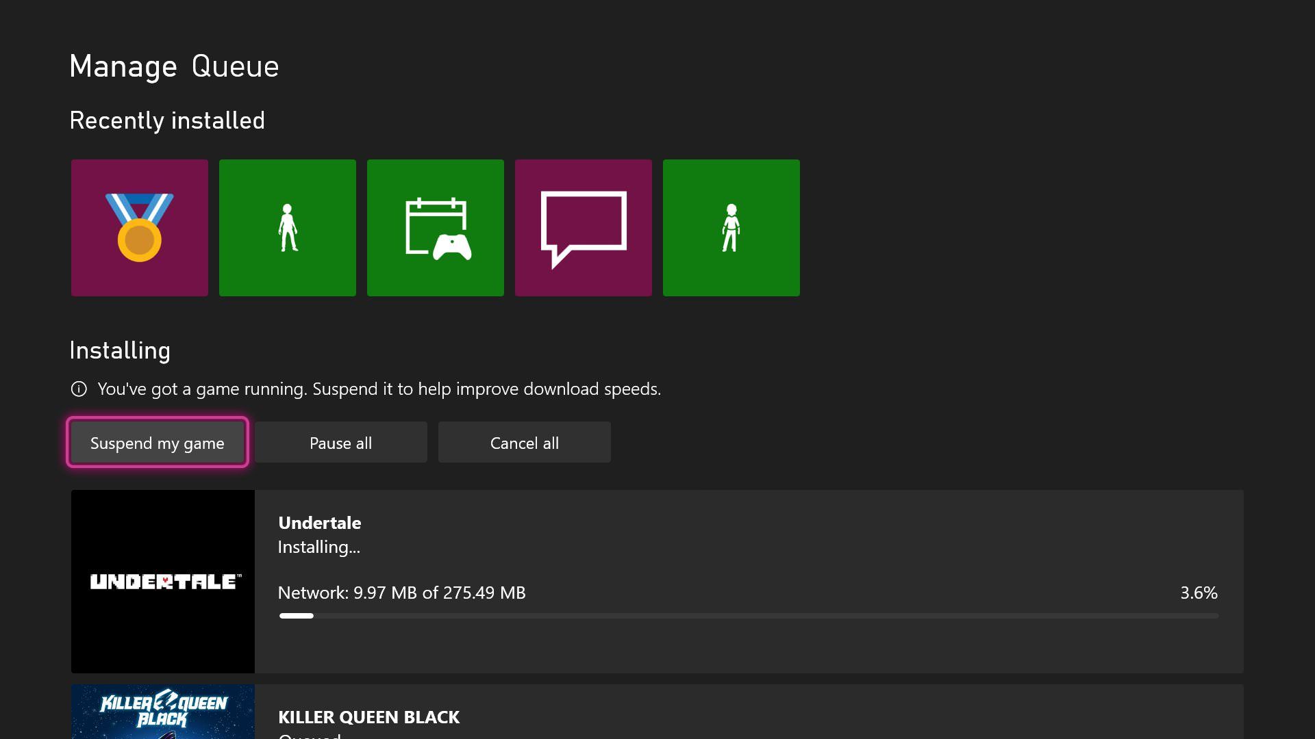 گزینه‌ جدید Suspend my game در کنسول‌های ایکس باکس