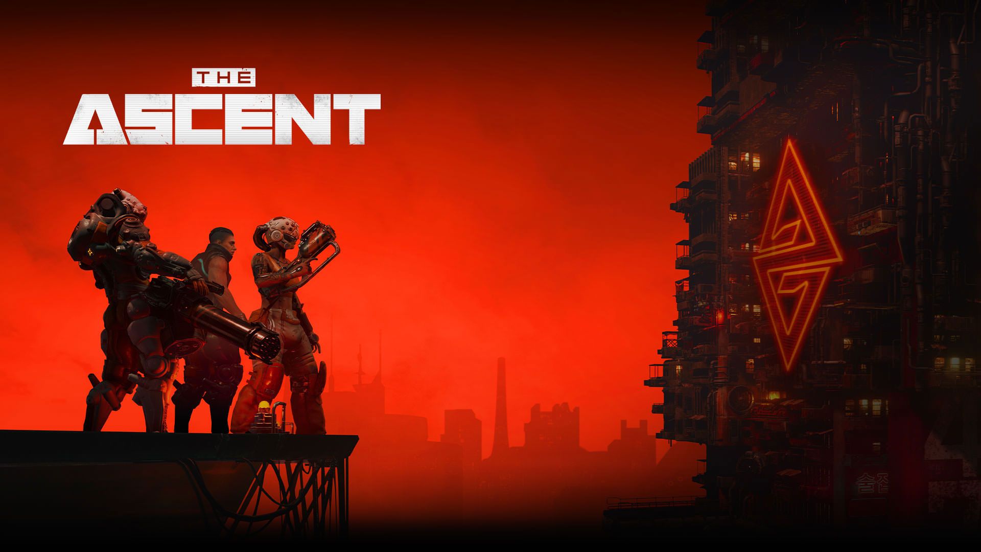 پوستر قرمز بازی The Ascent