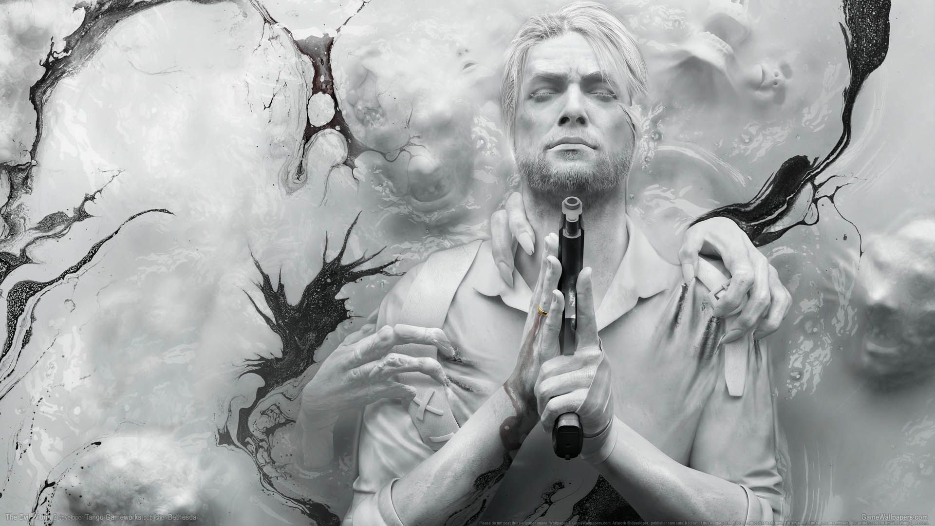 تصویری هنری از شخصیت اصلی بازی The Evil Within