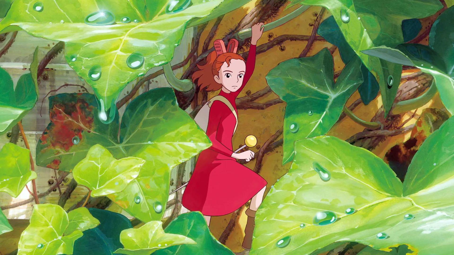 گشت و گذار آریتی در طبیعت زیبای انیمه The Secret World of Arrietty